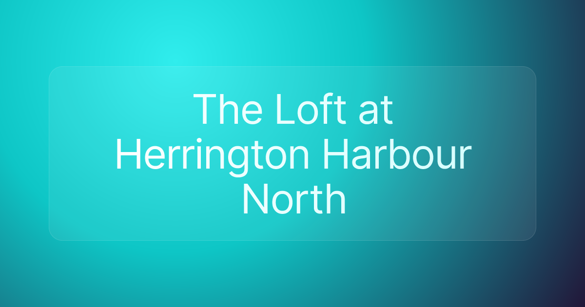 The Loft at Herrington Harbour North