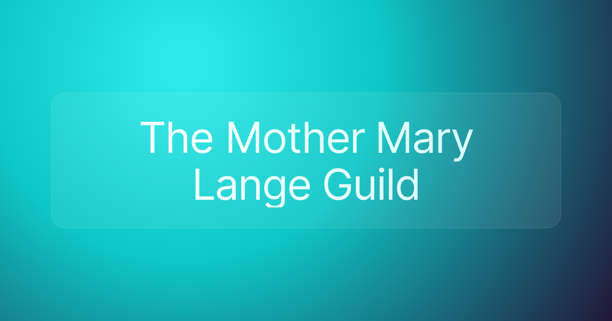 The Mother Mary Lange Guild