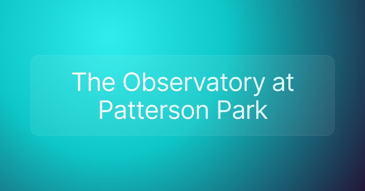 The Observatory at Patterson Park
