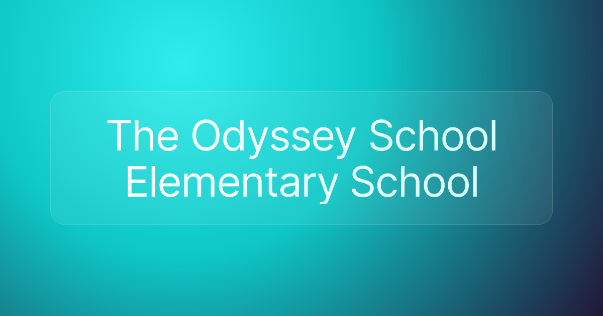 The Odyssey School Elementary School