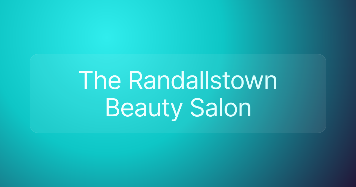 The Randallstown Beauty Salon