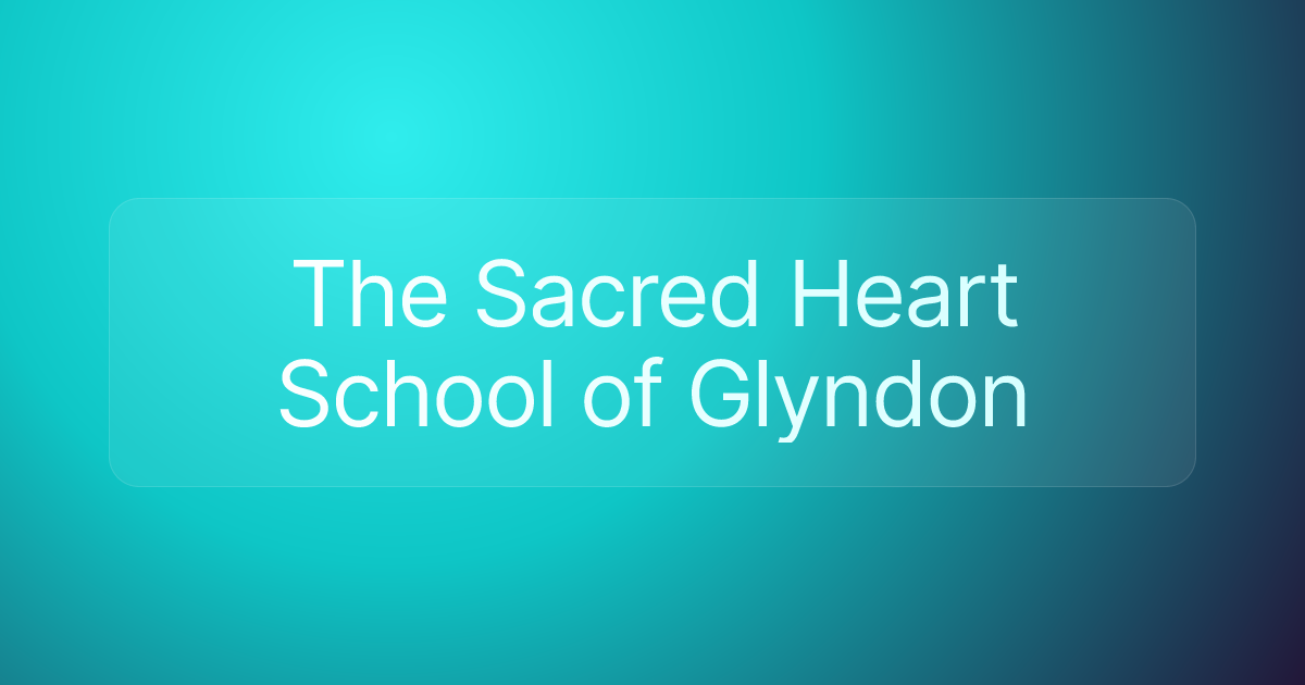 The Sacred Heart School of Glyndon
