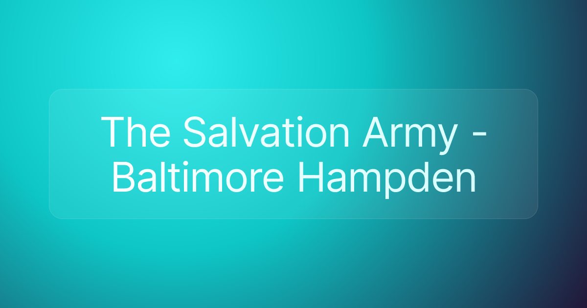 The Salvation Army - Baltimore Hampden