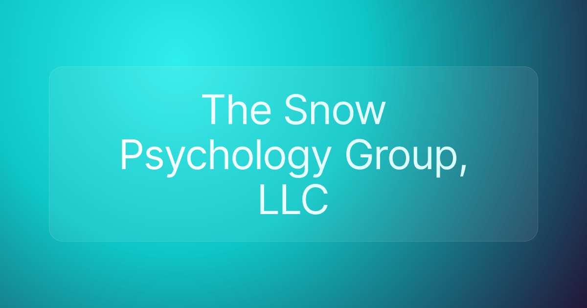 The Snow Psychology Group, LLC