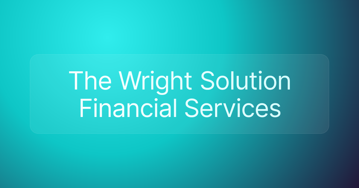 The Wright Solution Financial Services