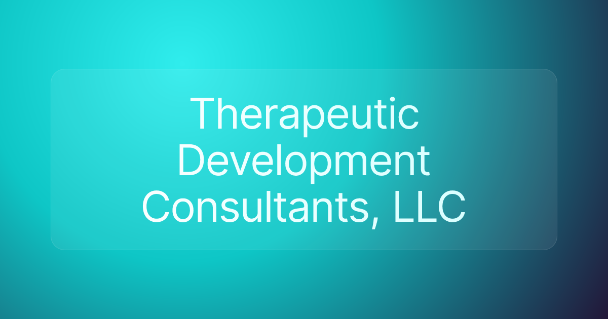 Therapeutic Development Consultants, LLC
