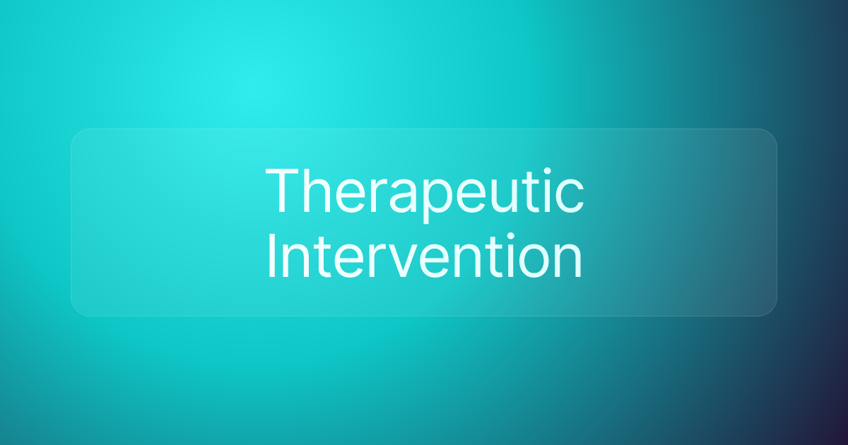 Therapeutic Intervention