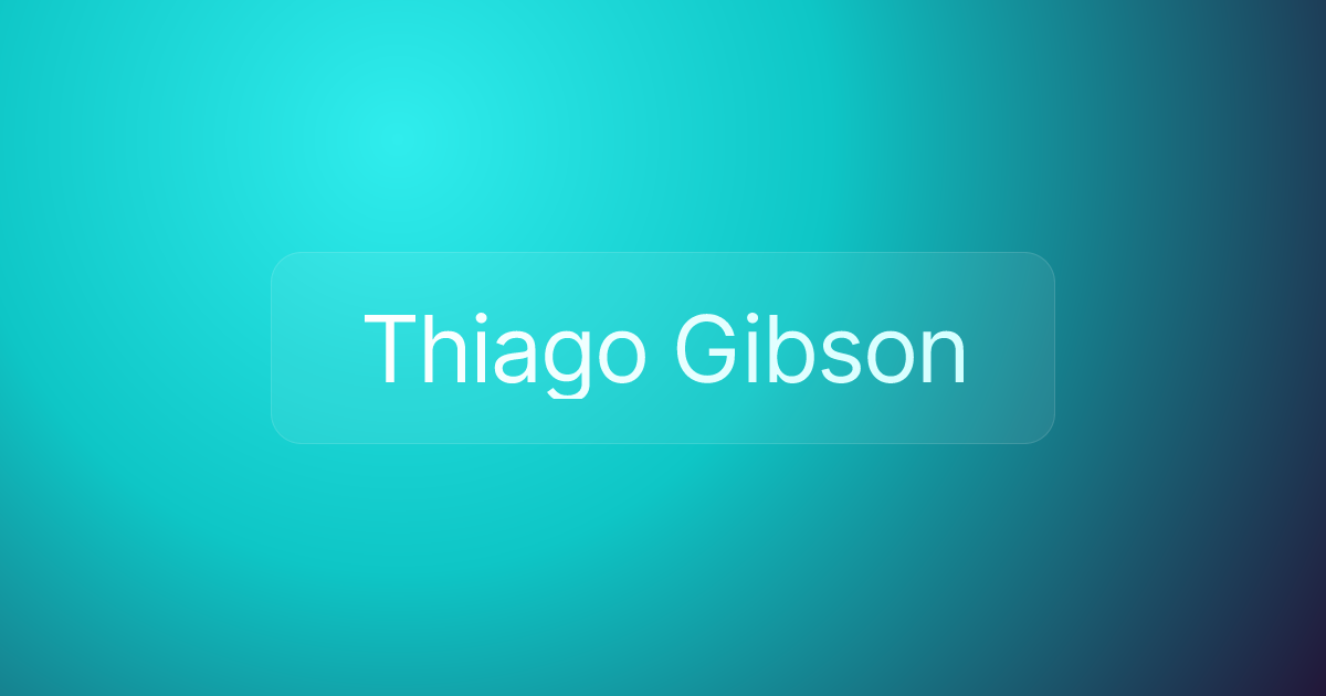 Thiago Gibson