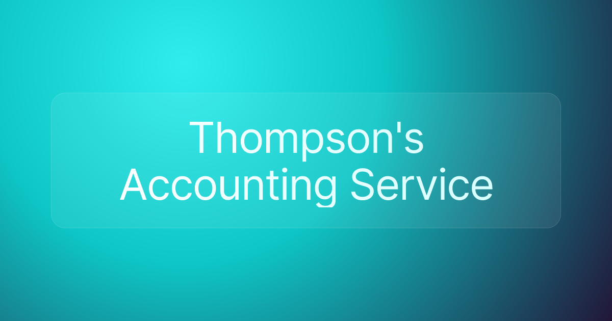 Thompson's Accounting Service