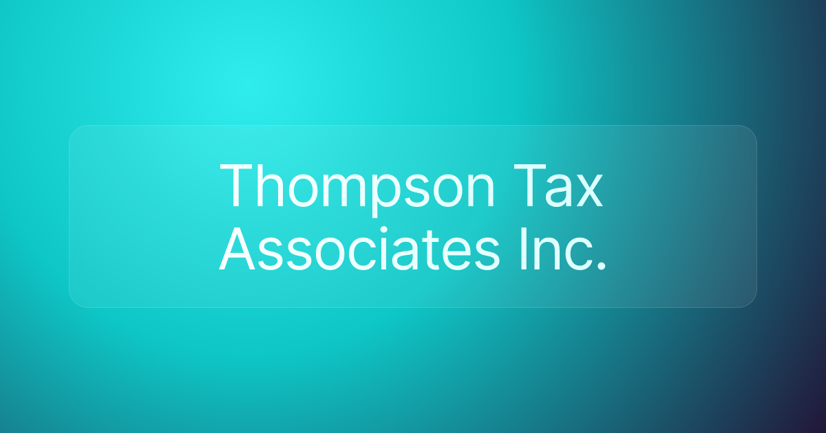 Thompson Tax Associates Inc.