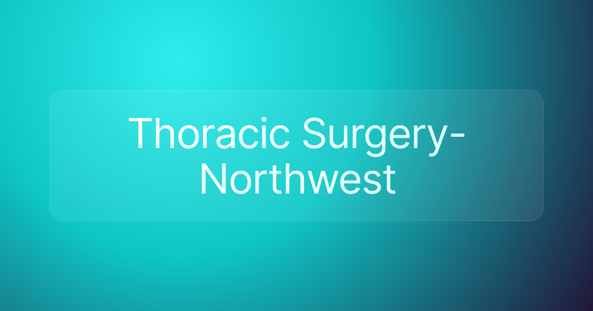 Thoracic Surgery-Northwest