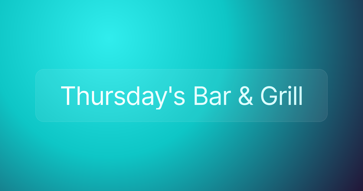 Thursday's Bar & Grill