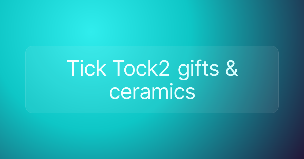 Tick Tock2 gifts & ceramics