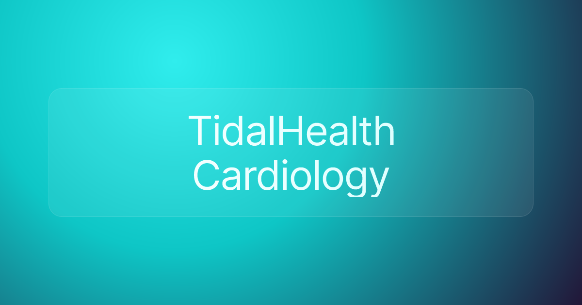 TidalHealth Cardiology