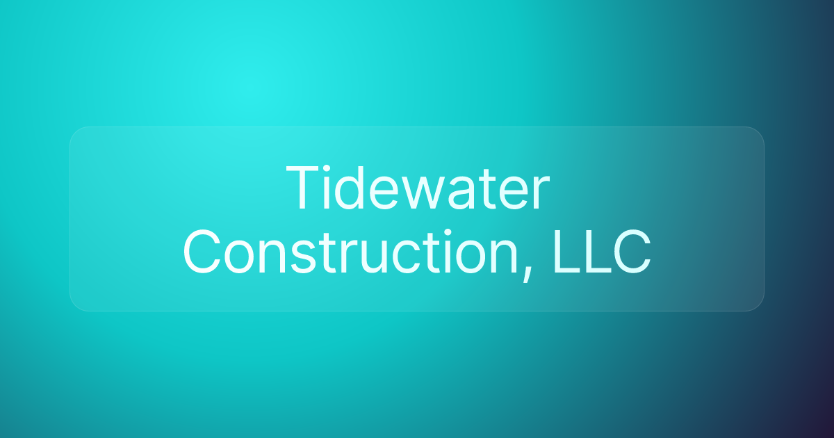 Tidewater Construction, LLC