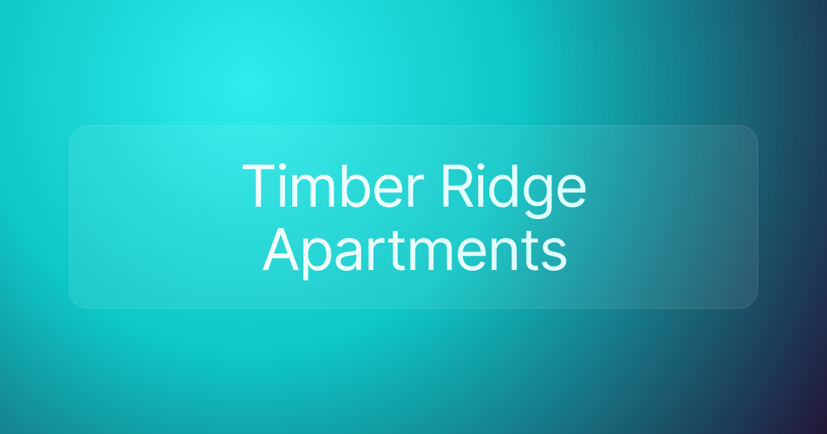 Timber Ridge Apartments