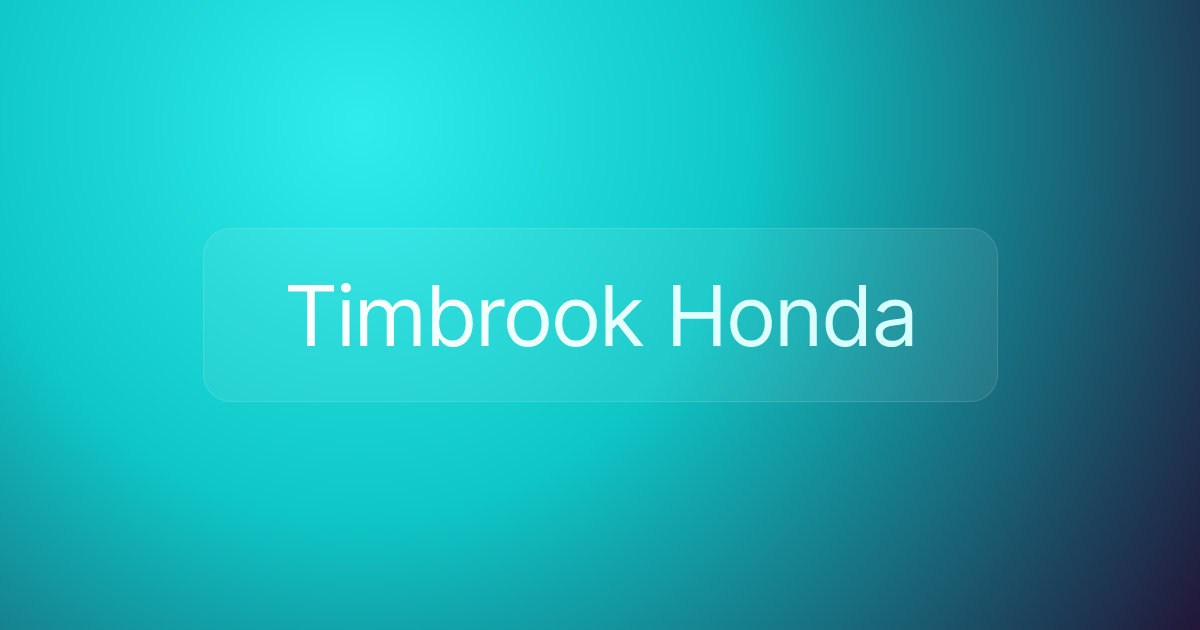 Timbrook Honda