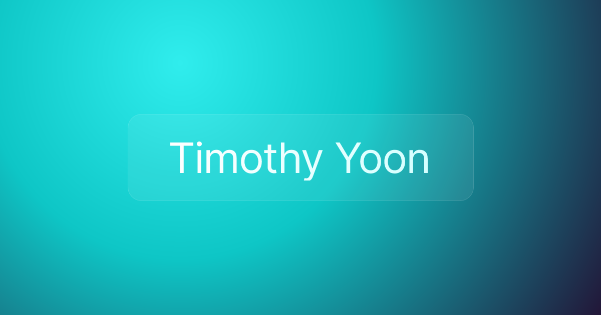 Timothy Yoon