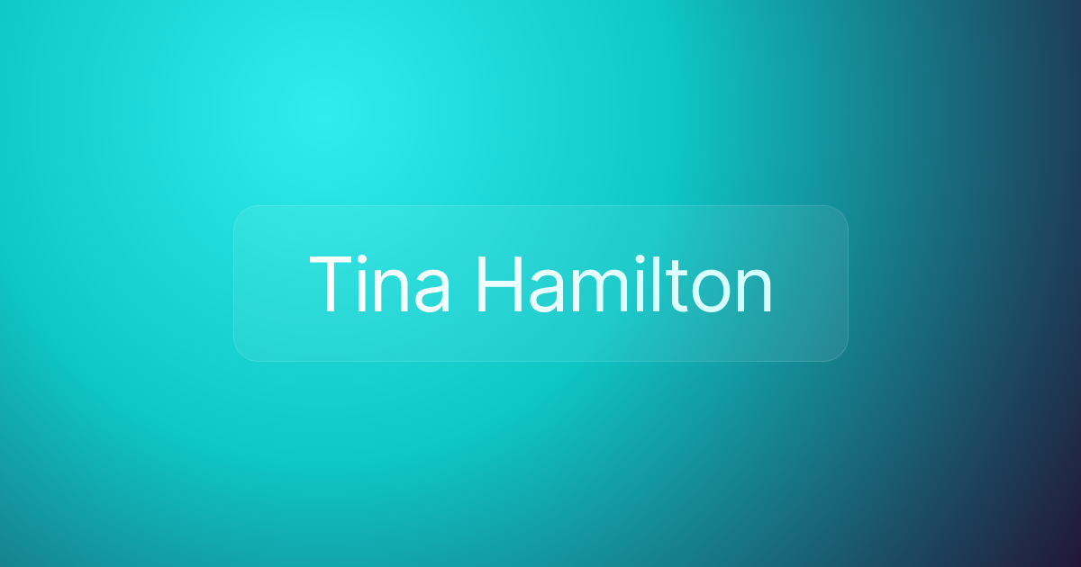 Tina Hamilton