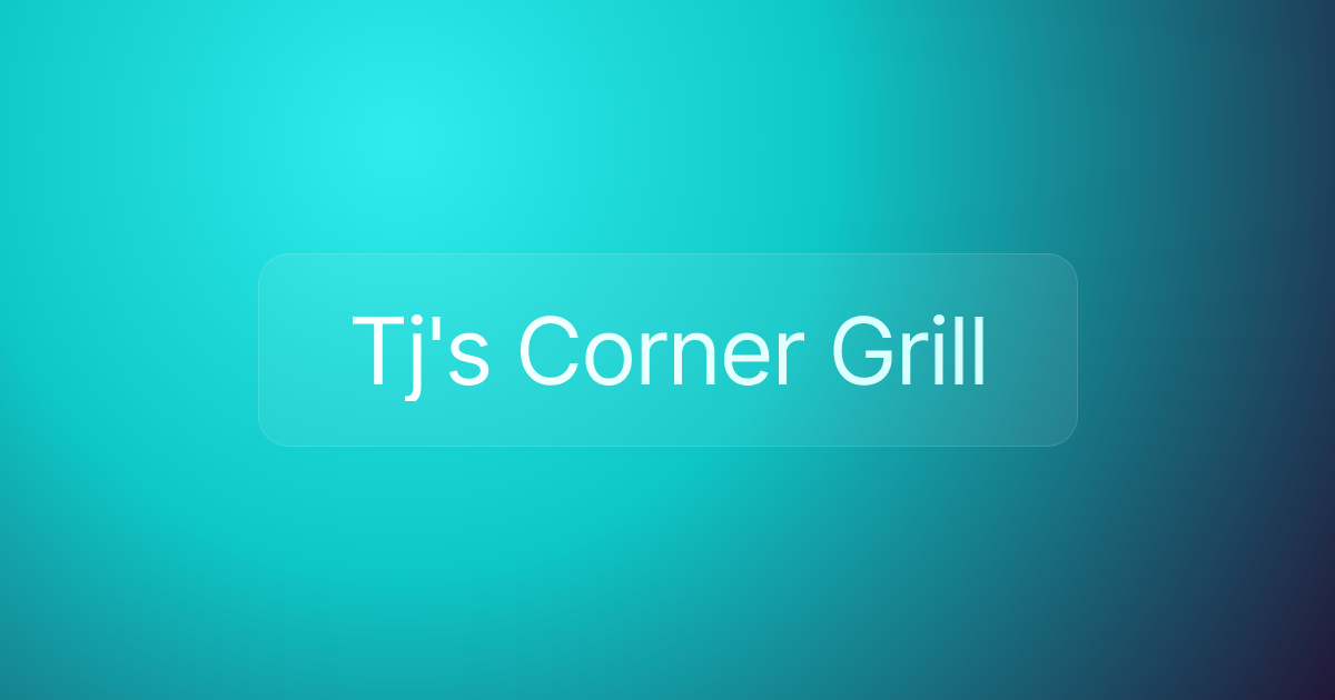 Tj's Corner Grill