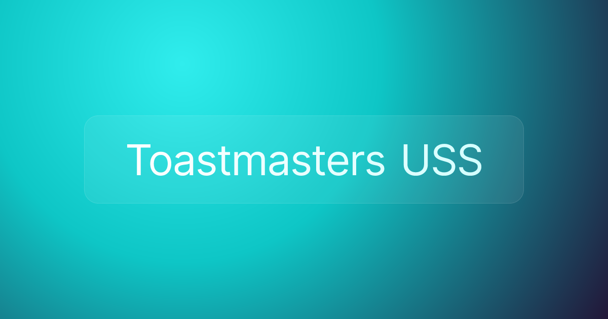 Toastmasters USS