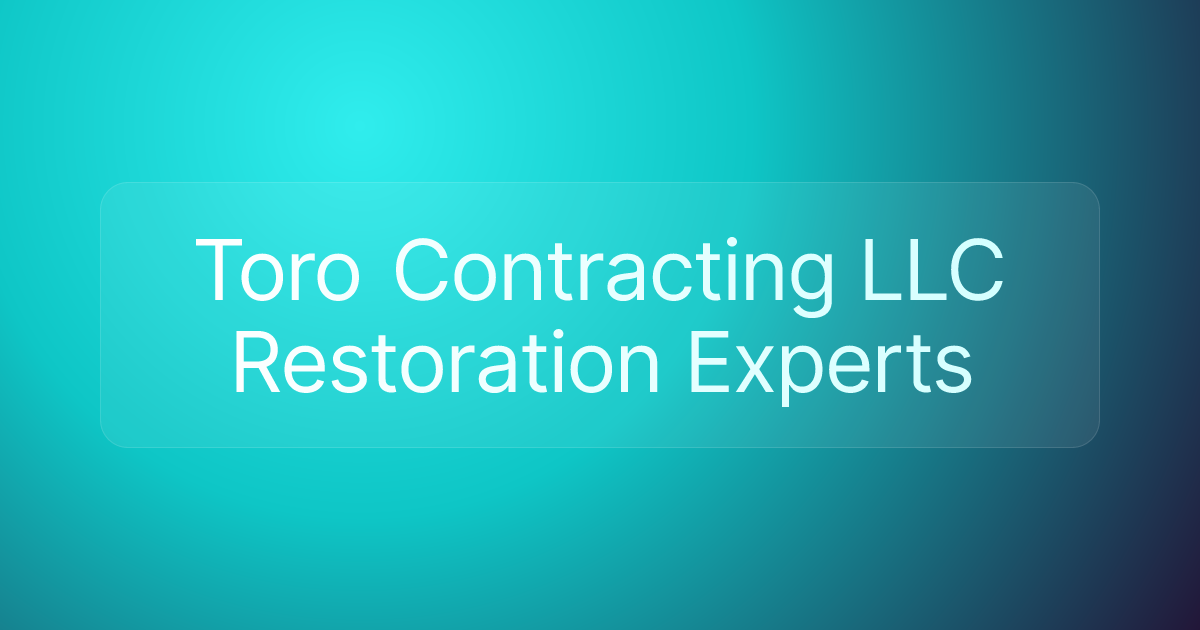 Toro Contracting LLC Restoration Experts
