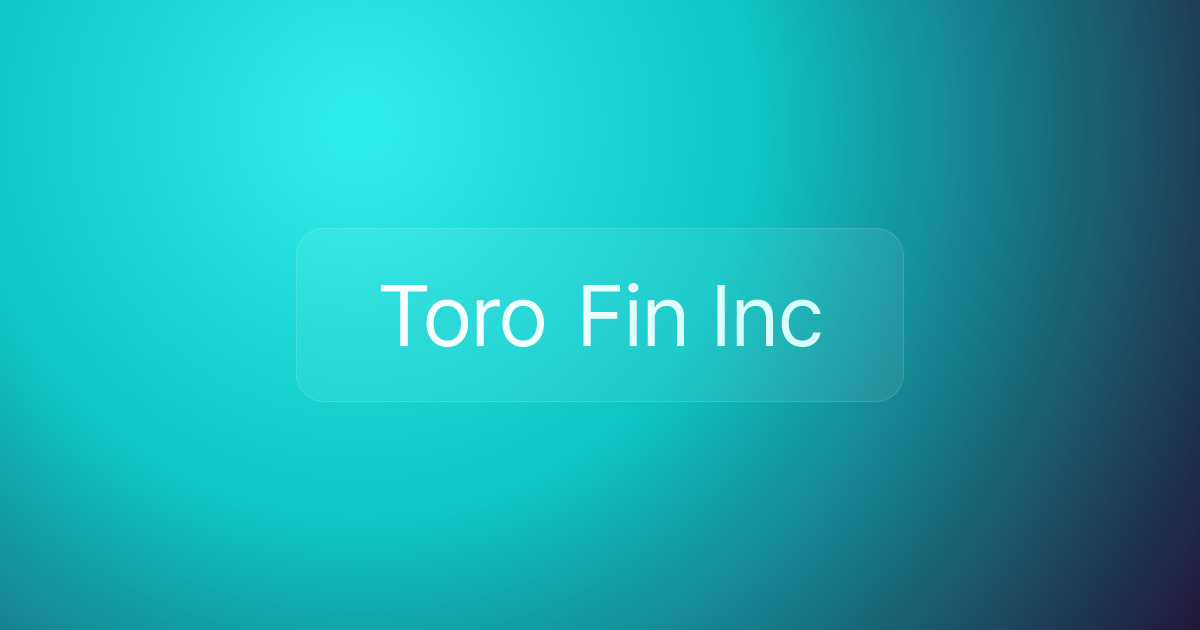 Toro Fin Inc