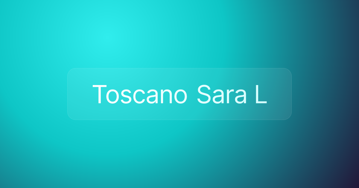 Toscano Sara L