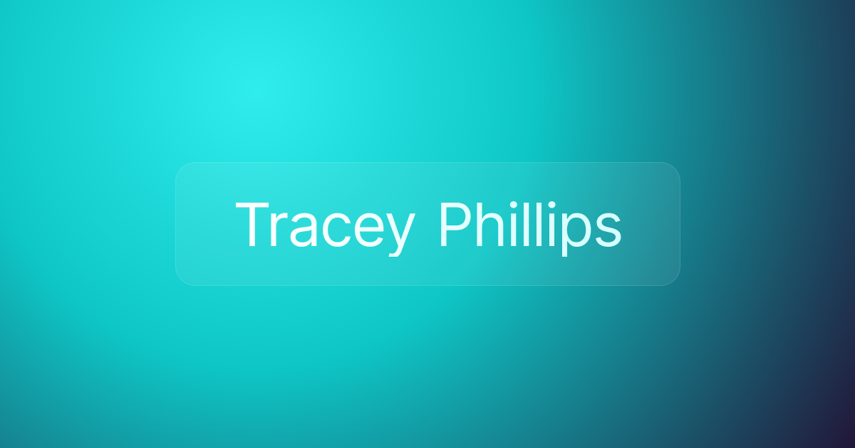 Tracey Phillips