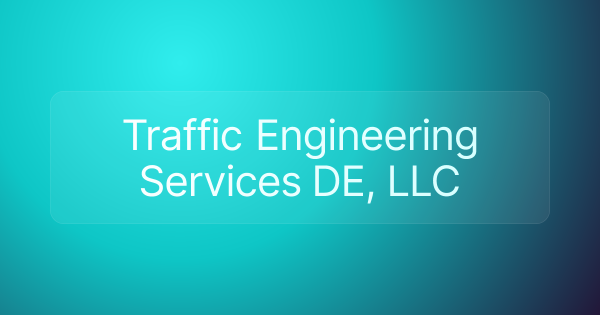 Traffic Engineering Services DE, LLC