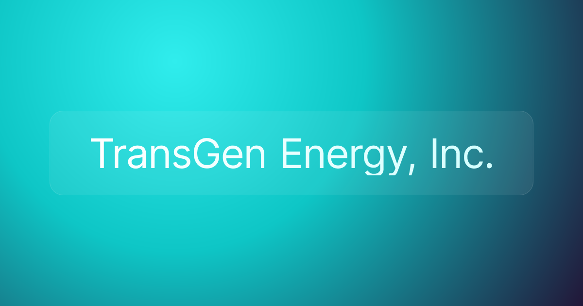 TransGen Energy, Inc.