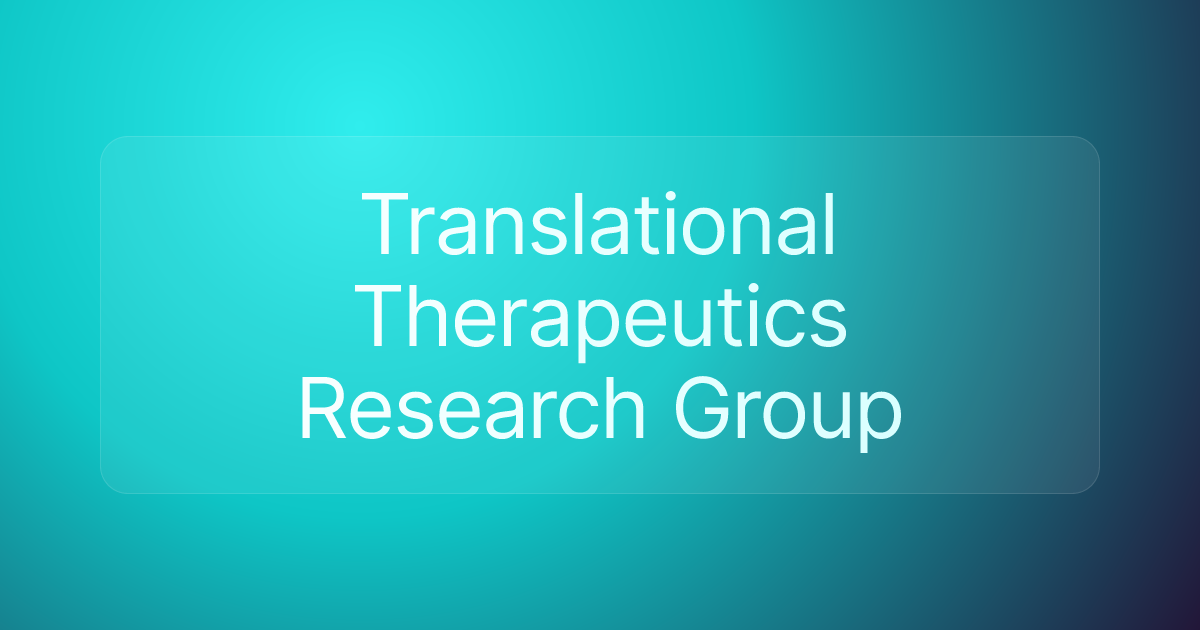 Translational Therapeutics Research Group