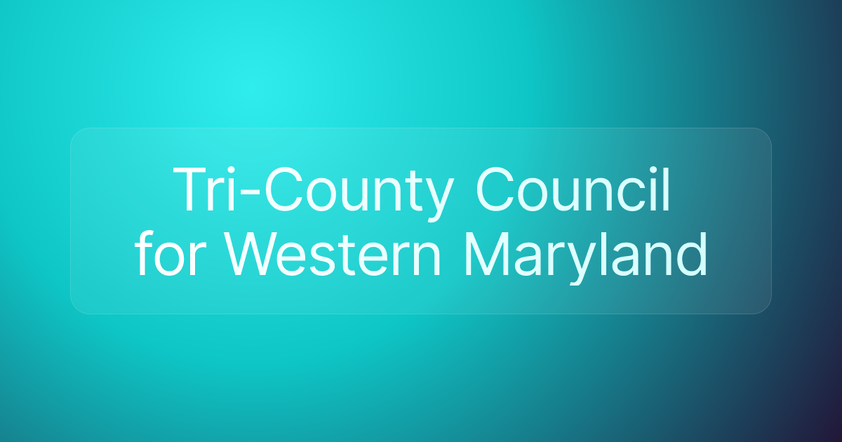 Tri-County Council for Western Maryland