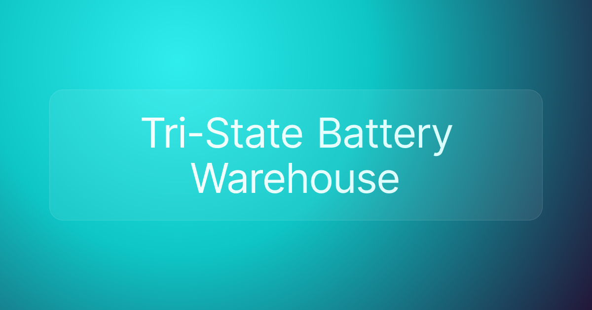 Tri-State Battery Warehouse