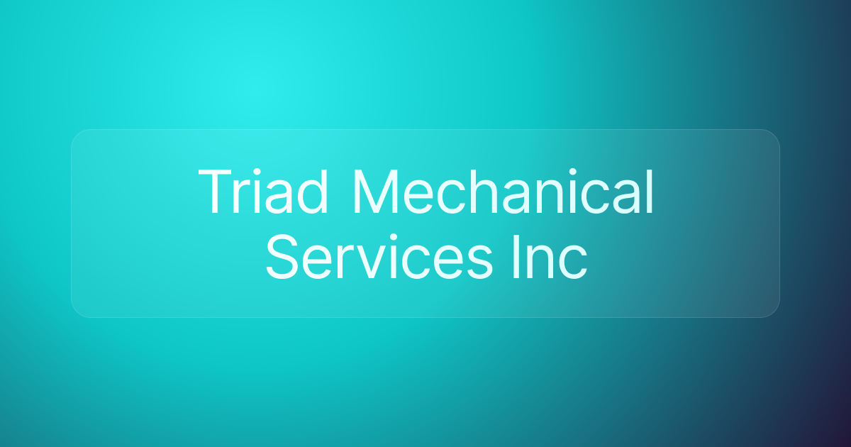Triad Mechanical Services Inc
