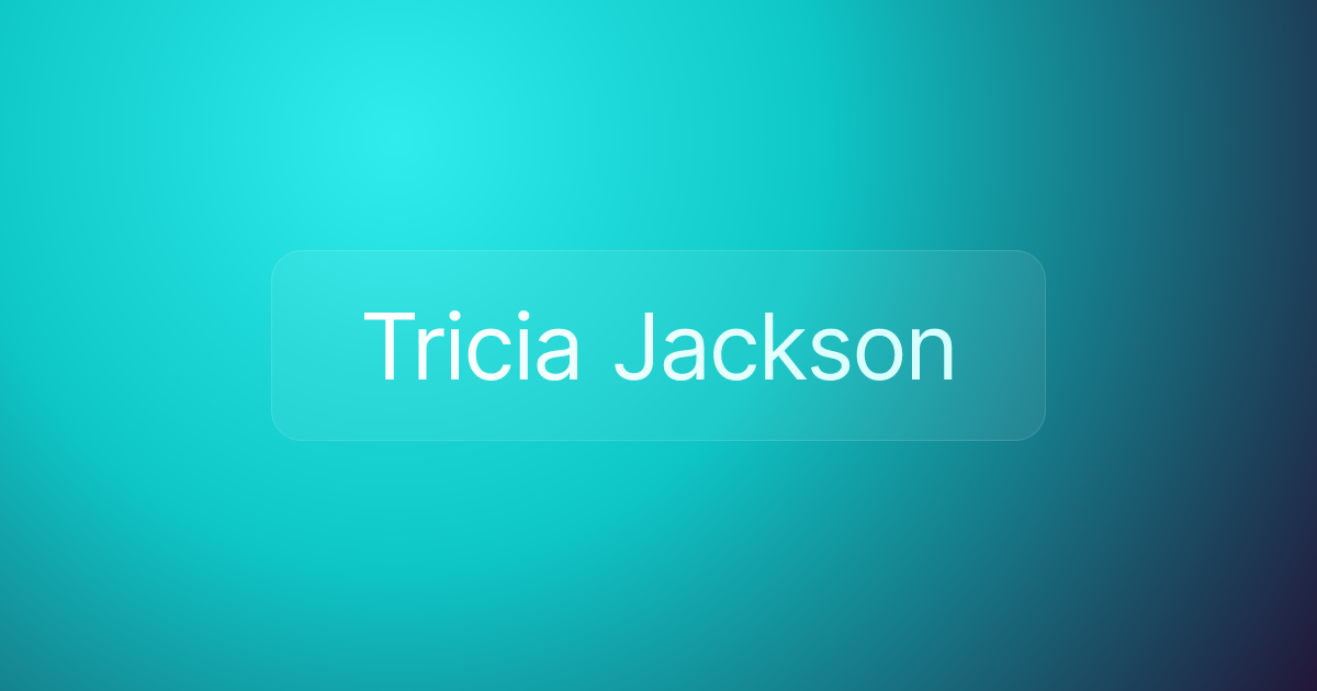 Tricia Jackson