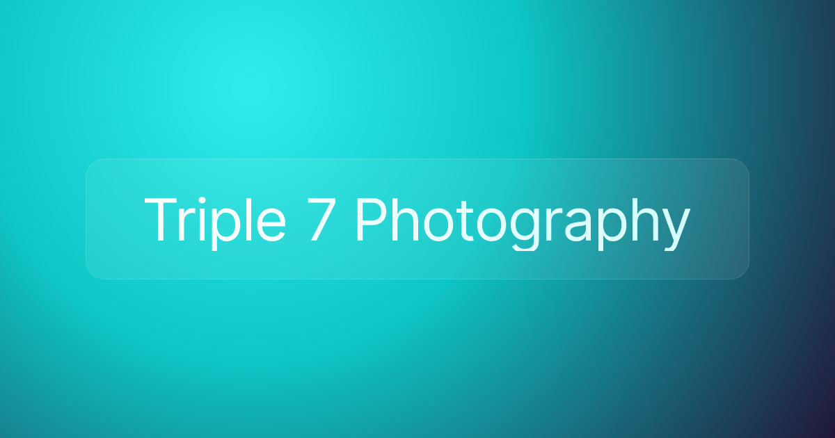 Triple 7 Photography