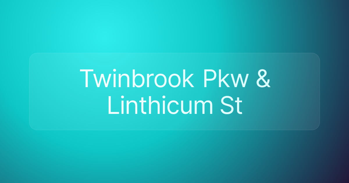 Twinbrook Pkw & Linthicum St