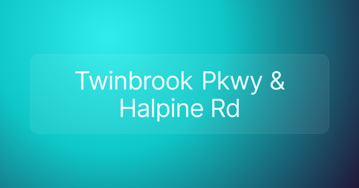 Twinbrook Pkwy & Halpine Rd