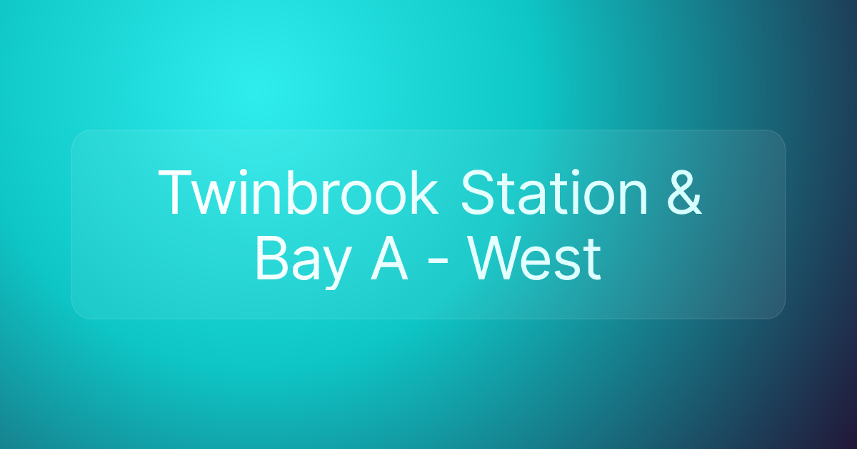 Twinbrook Station & Bay A - West