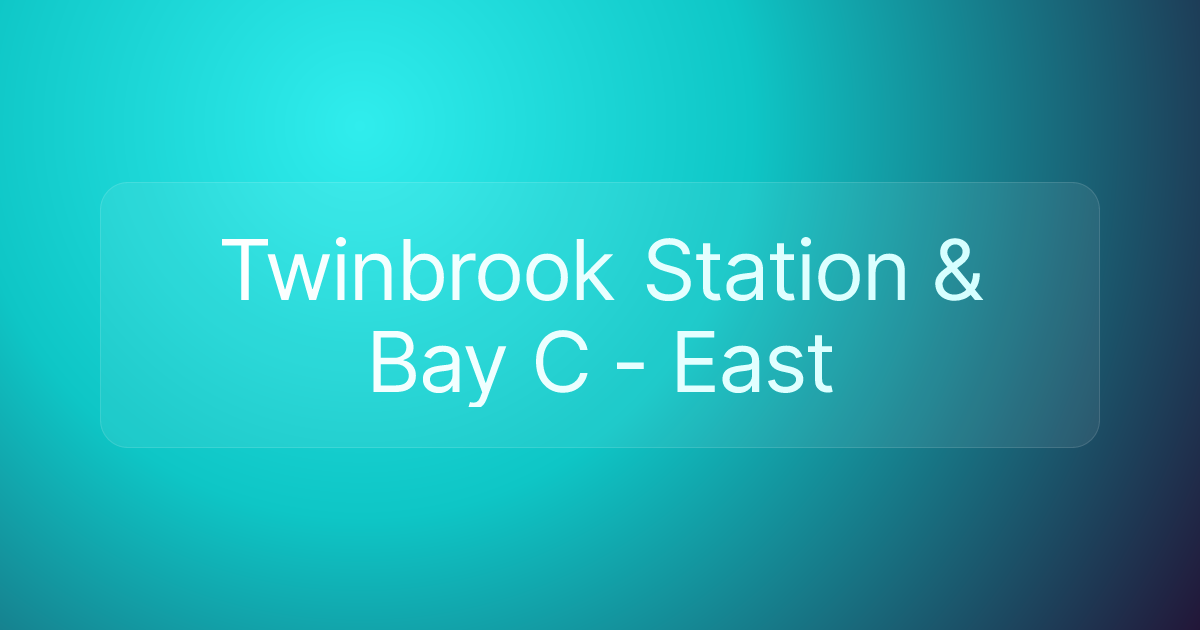 Twinbrook Station & Bay C - East