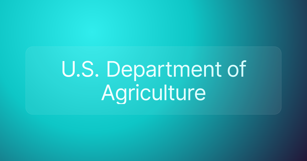 U.S. Department of Agriculture