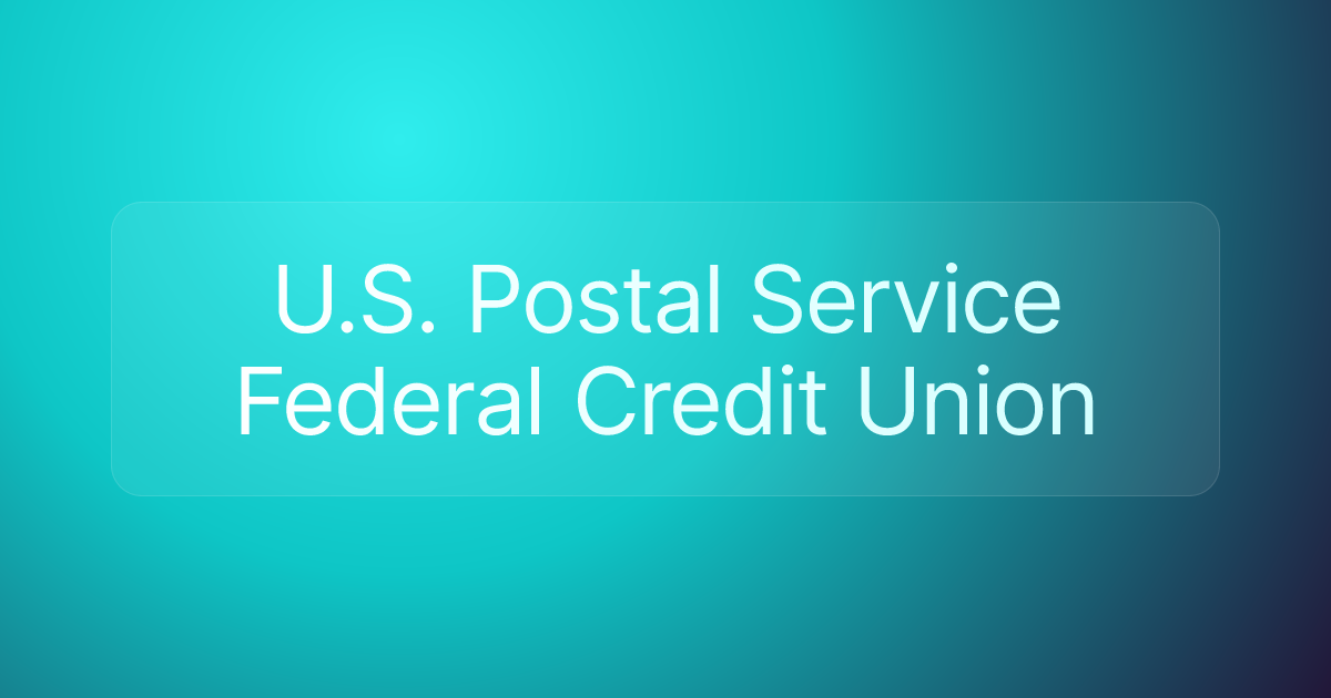 U.S. Postal Service Federal Credit Union