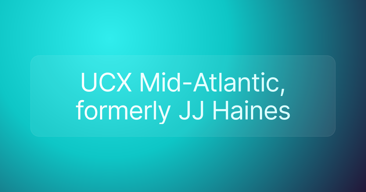 UCX Mid-Atlantic, formerly JJ Haines