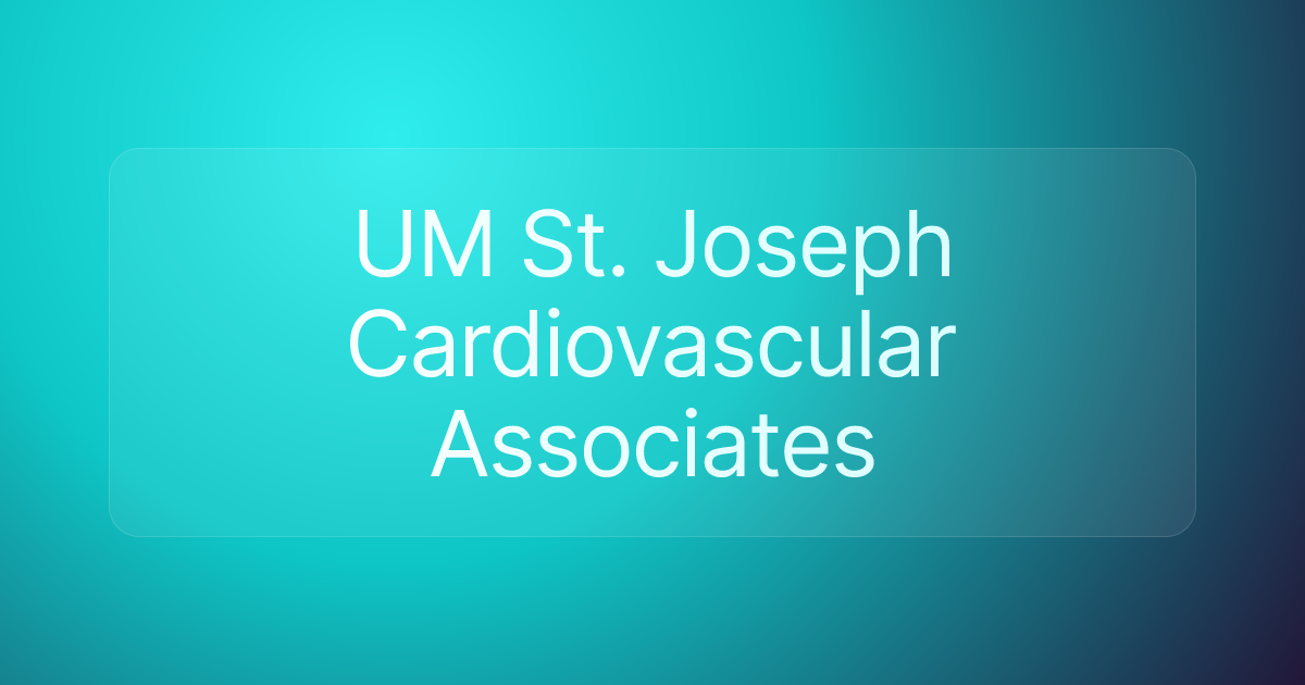 UM St. Joseph Cardiovascular Associates
