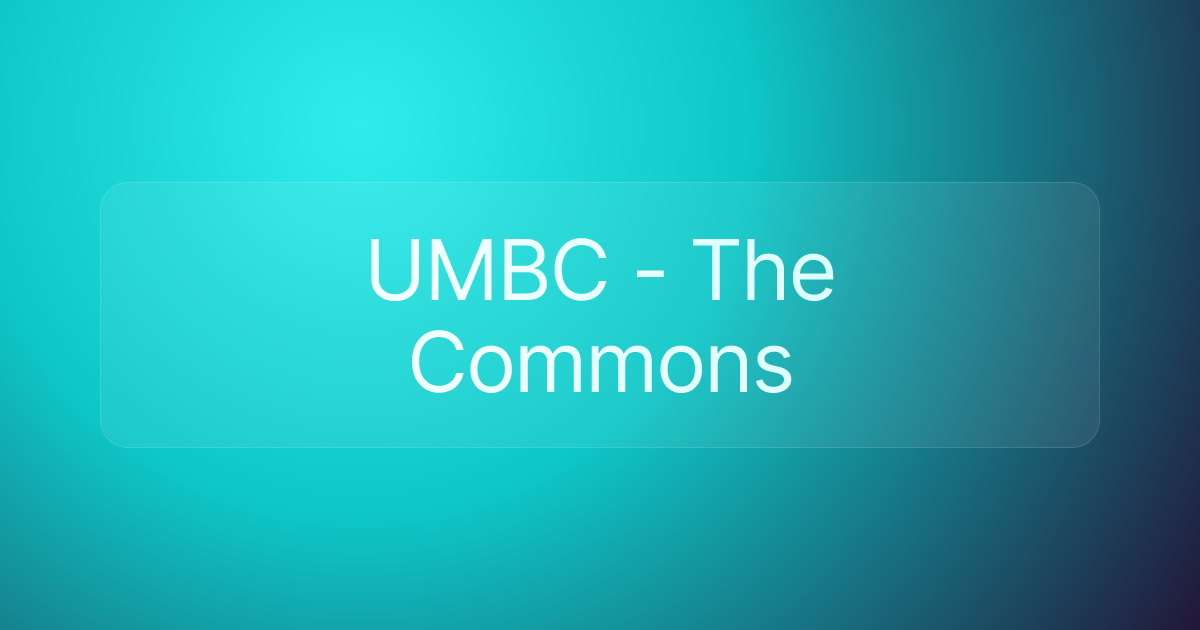 UMBC - The Commons