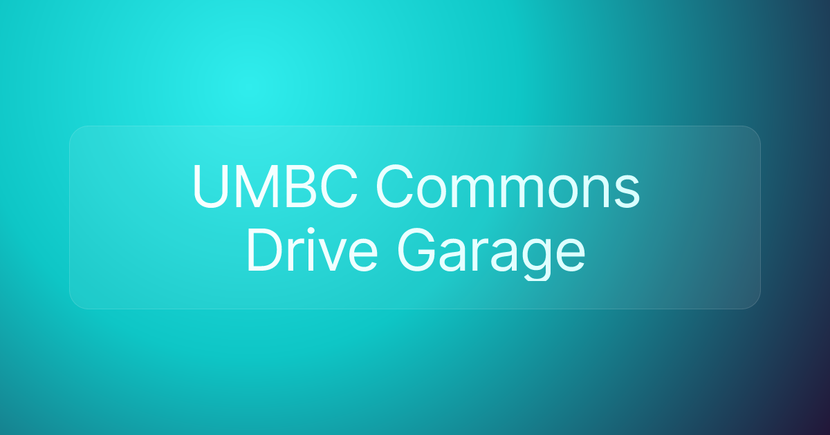 UMBC Commons Drive Garage