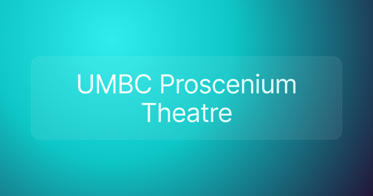 UMBC Proscenium Theatre