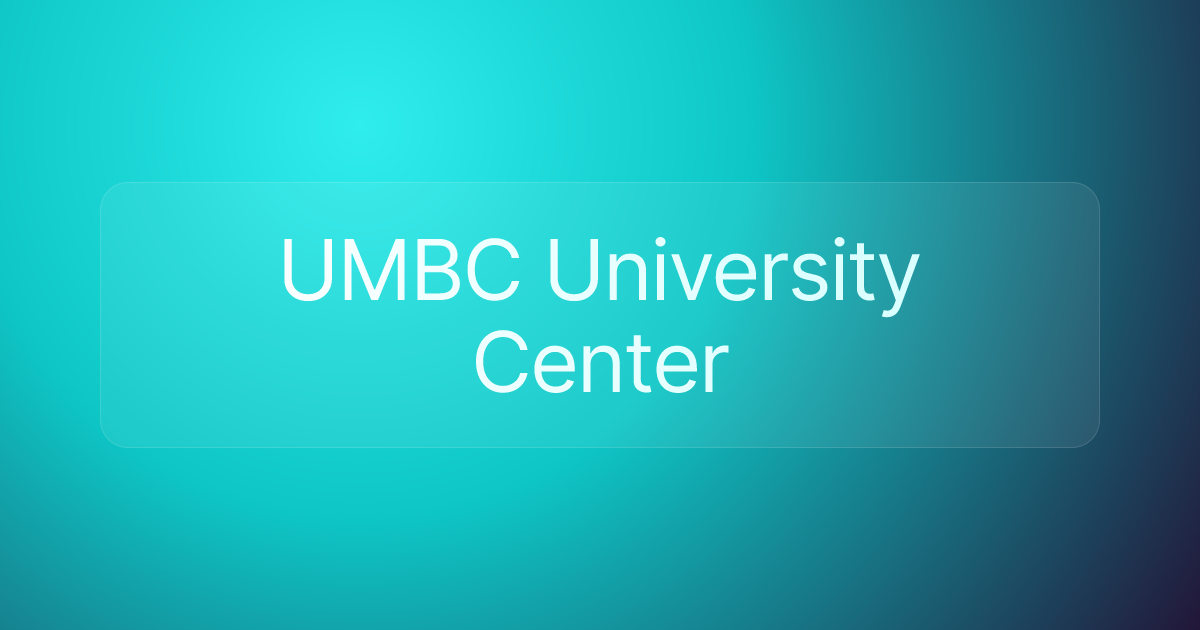 UMBC University Center