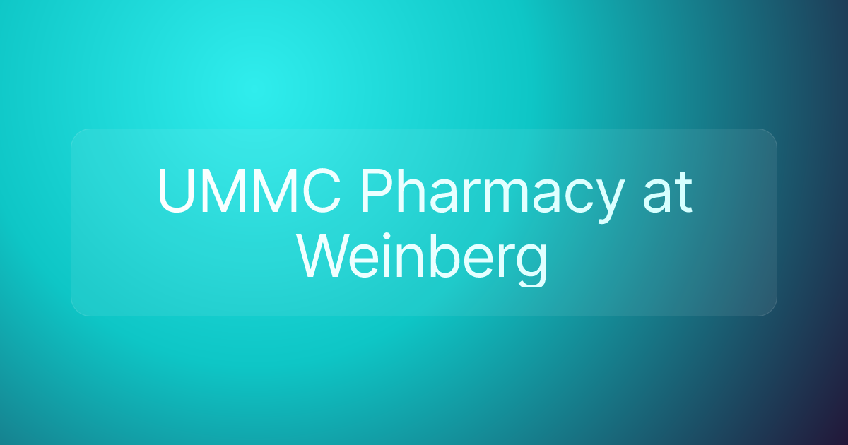 UMMC Pharmacy at Weinberg